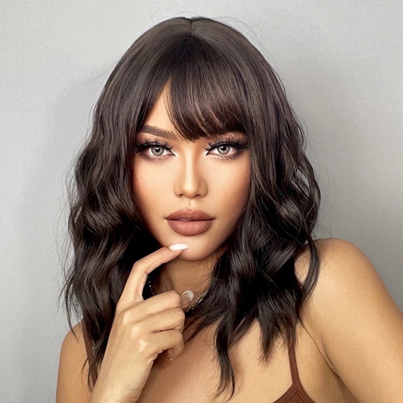 12 Inches Wave Short Bob Hair Black Women Wig - Picture 2 of 5